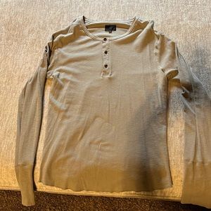Mens tan 100% cotton shirt. Barely worn. No stains. Smoke-free home